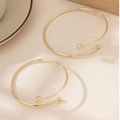 Simple Cross Ball Barcelet Arm Cuff Set