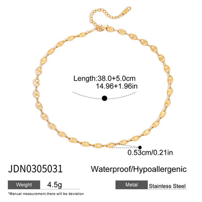 Trendy Gold Plated Choker Necklace