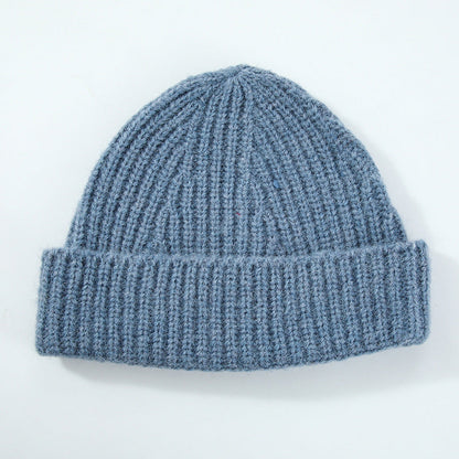 Simple Ribbed Solid Color Cuffed Knit Beanie