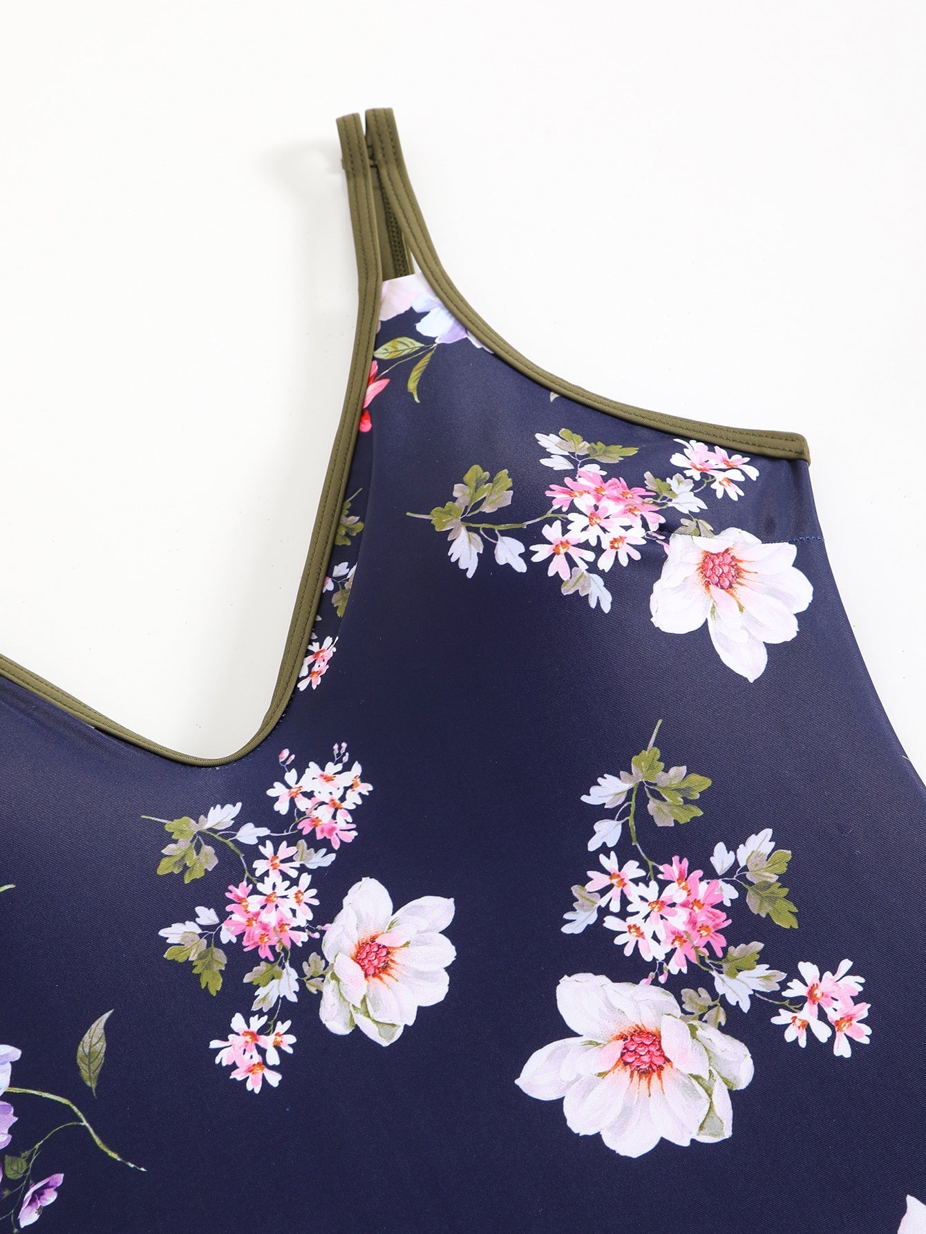 Sexy Floral Ptrint One-Piece Sporty Swimsuit