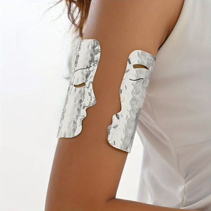 Simple Human Face Open Arm Cuff