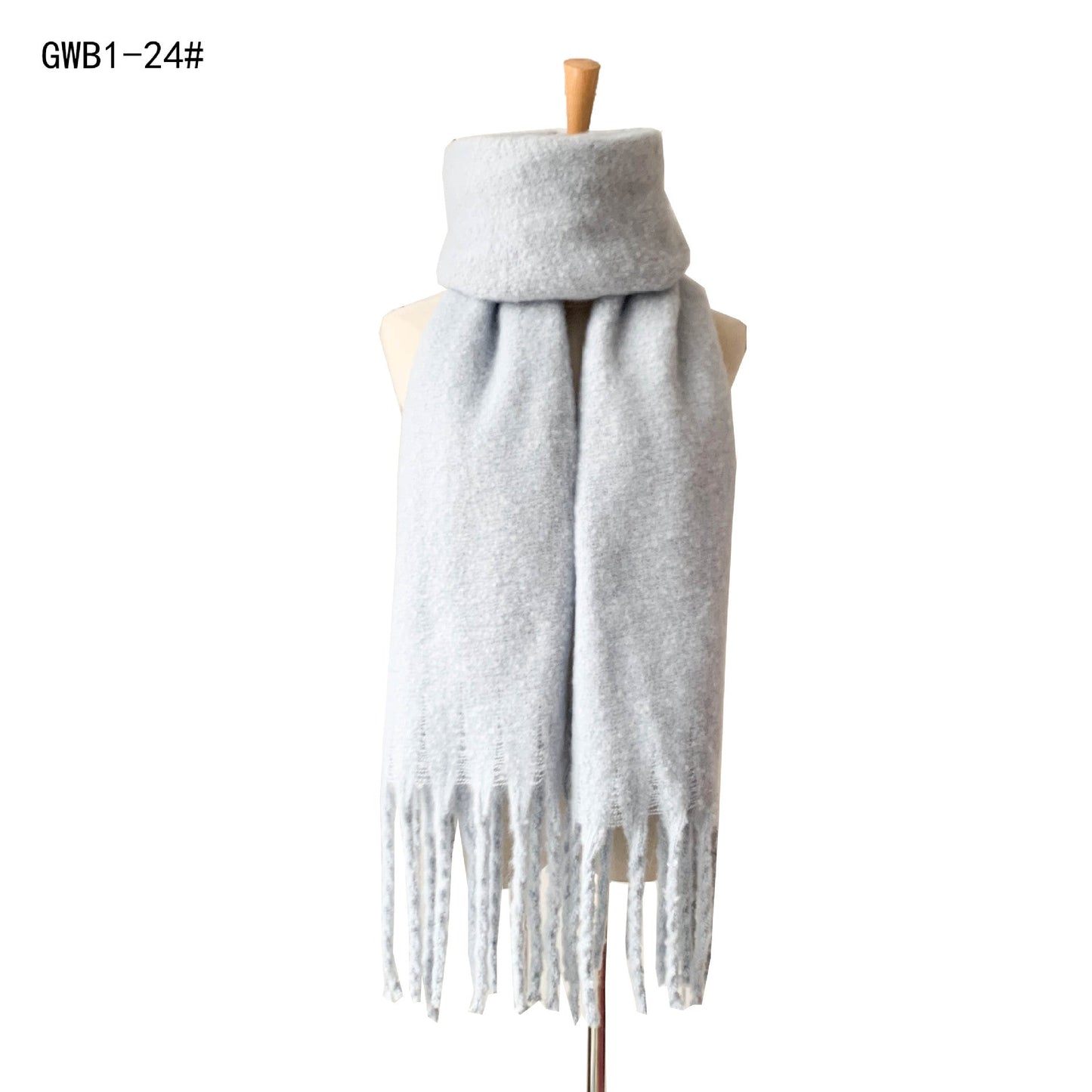 Solid Color Tassel Soft Scarves