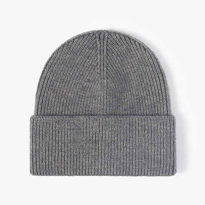 Solid Color Large Size Knit Beanie