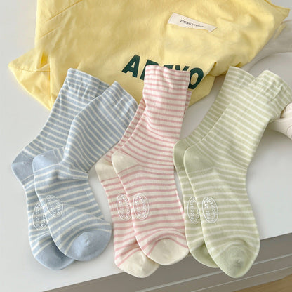 Minimalist Stripe Breathable Mid-Calf Socks