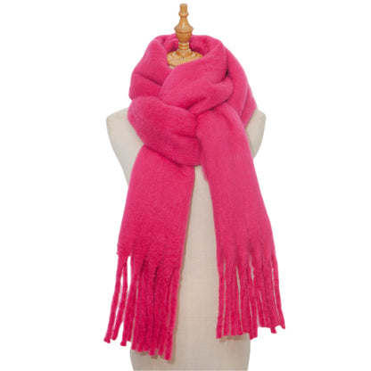 Solid Color Simple Tassel Scarves