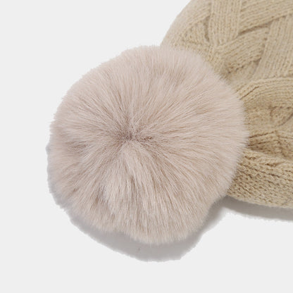 3PCS Solid Color Twist Hat & Scarf Sets