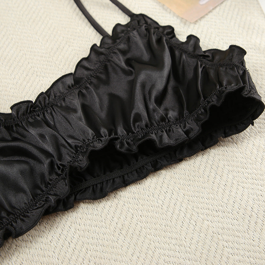 Flounce Solid Color Sexy Sleepwear Sets