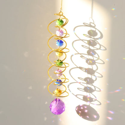 Rainbow Crystal Helical Suncatcher