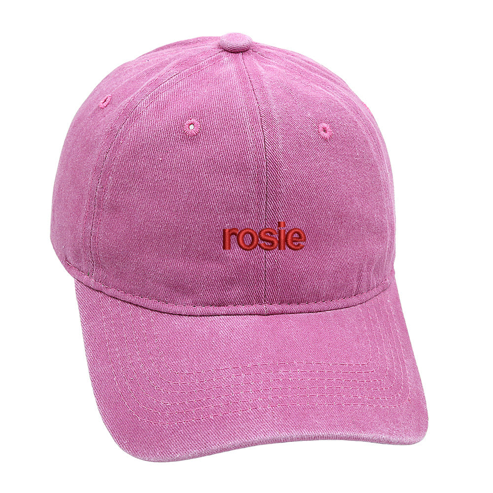 Vintage Washed Letter Embroidered Baseball Cap