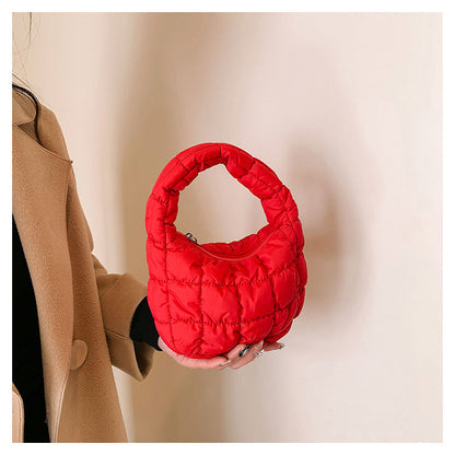 Solid Color Cloud Bag Cute Mini Handbag
