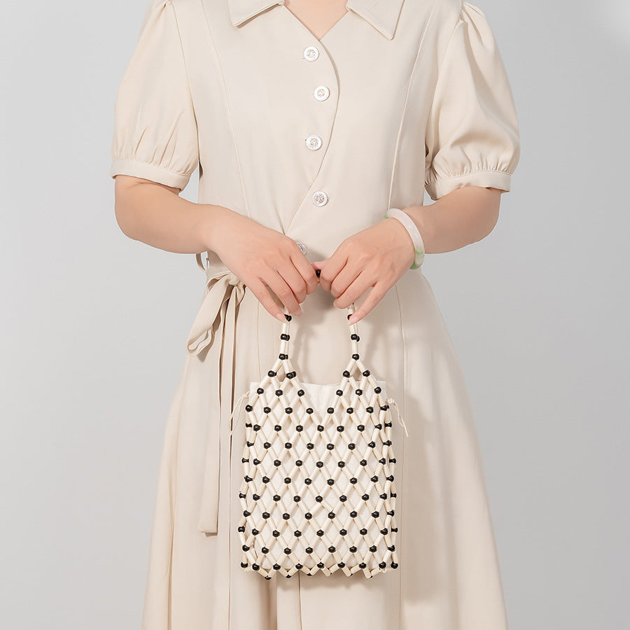 Hallow Wooden Bead Handbags