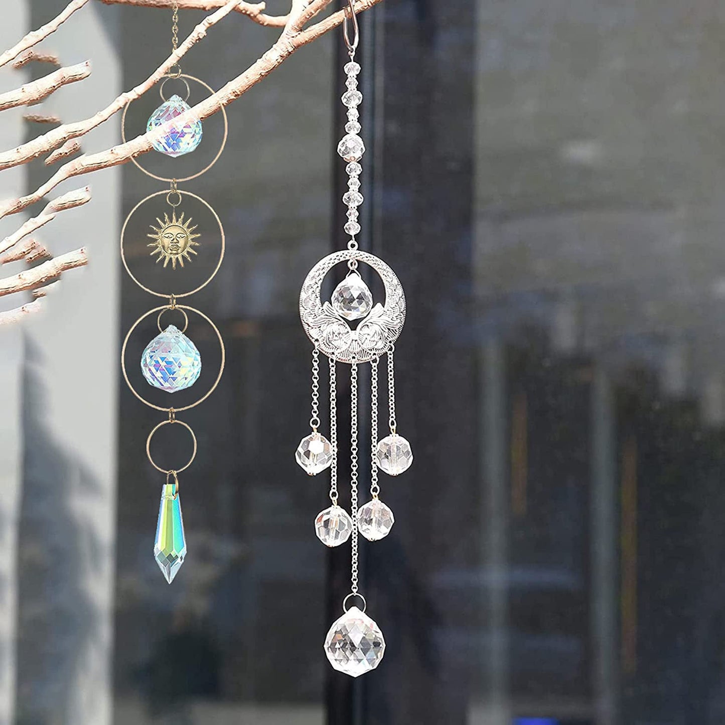 3+ 3PCS Tassel Crystal Suncatcher Hangings