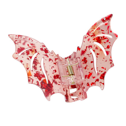 Gothic Halloween Bat Colorful Hair Claw