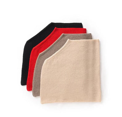 Side Split Solid Color Knitted Shawl Scarf