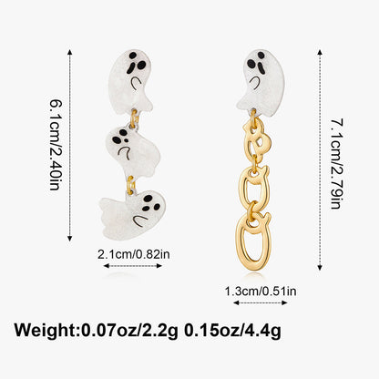 Halloween Acrylic Ghost Drop Dangle Earrings