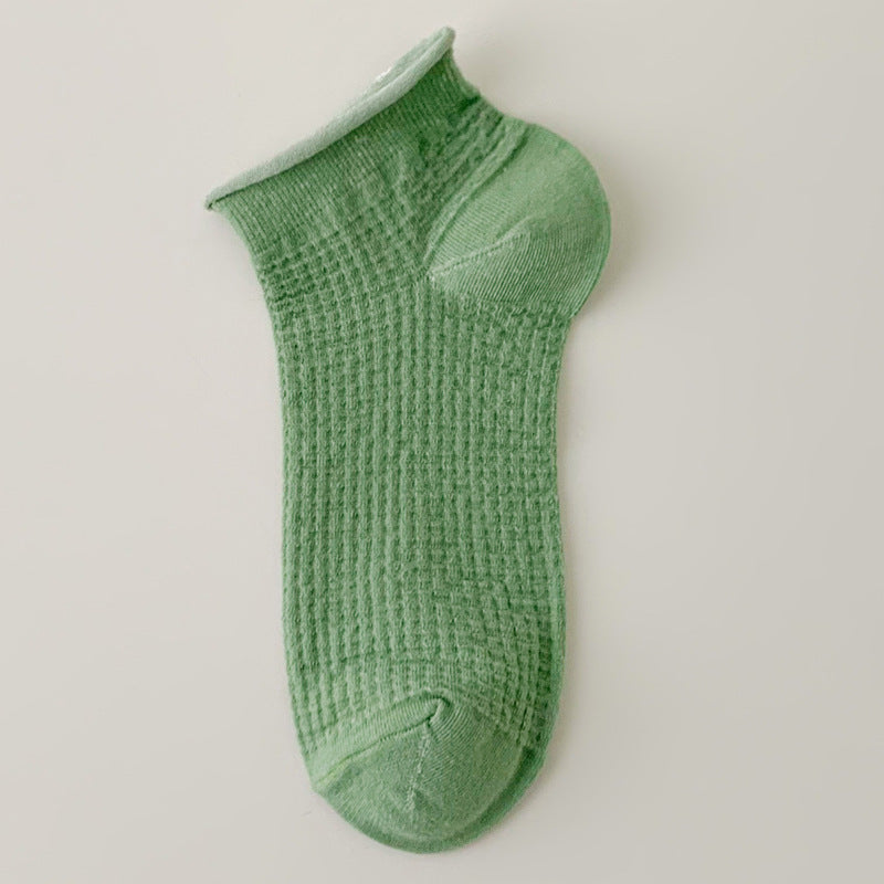 Simple Solid Color Low Ankle Socks
