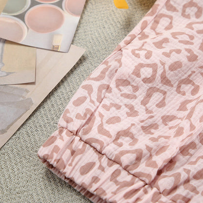 Leopard Print Flounce Homewear Sets