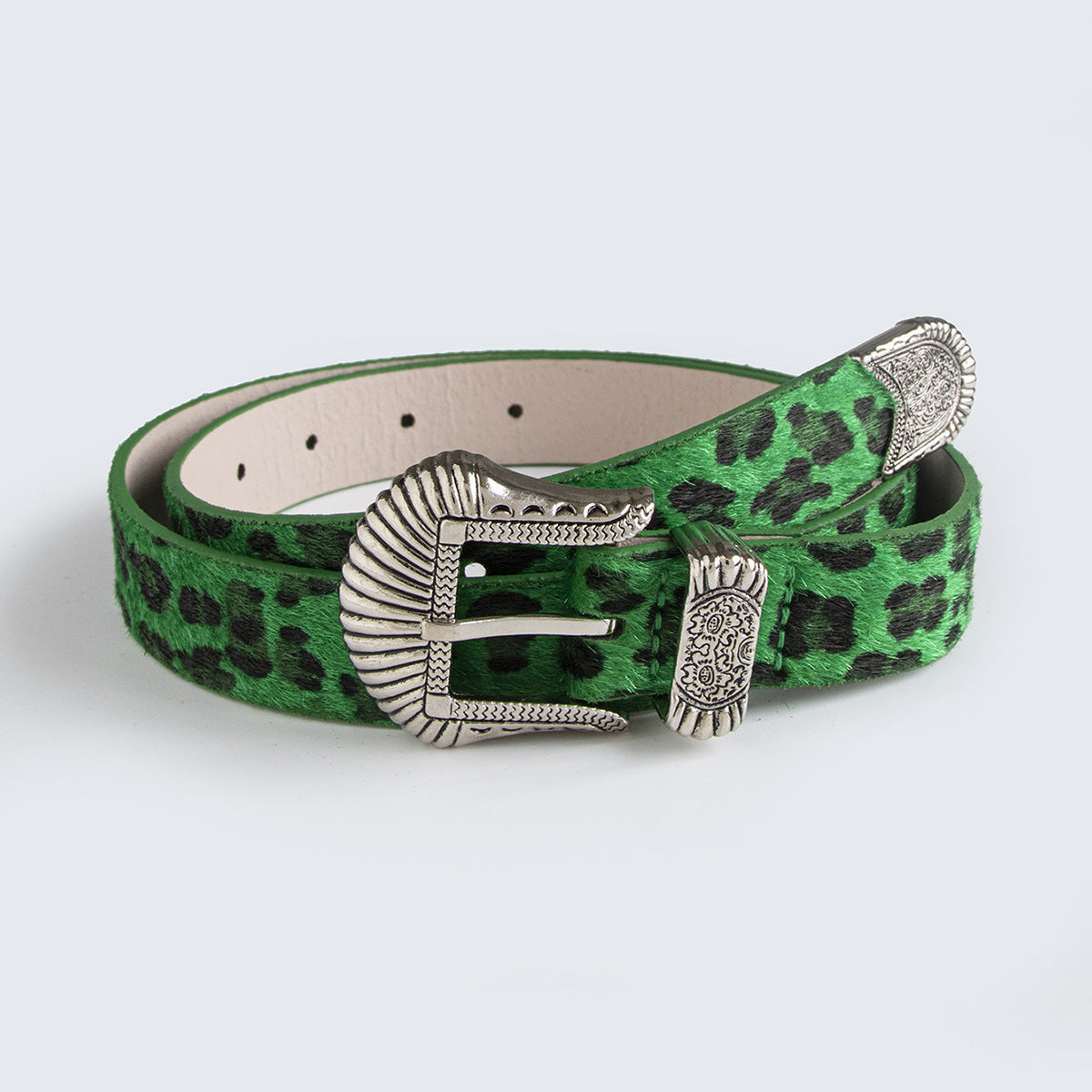 Leopard Print Vintage Punk Leather Belt
