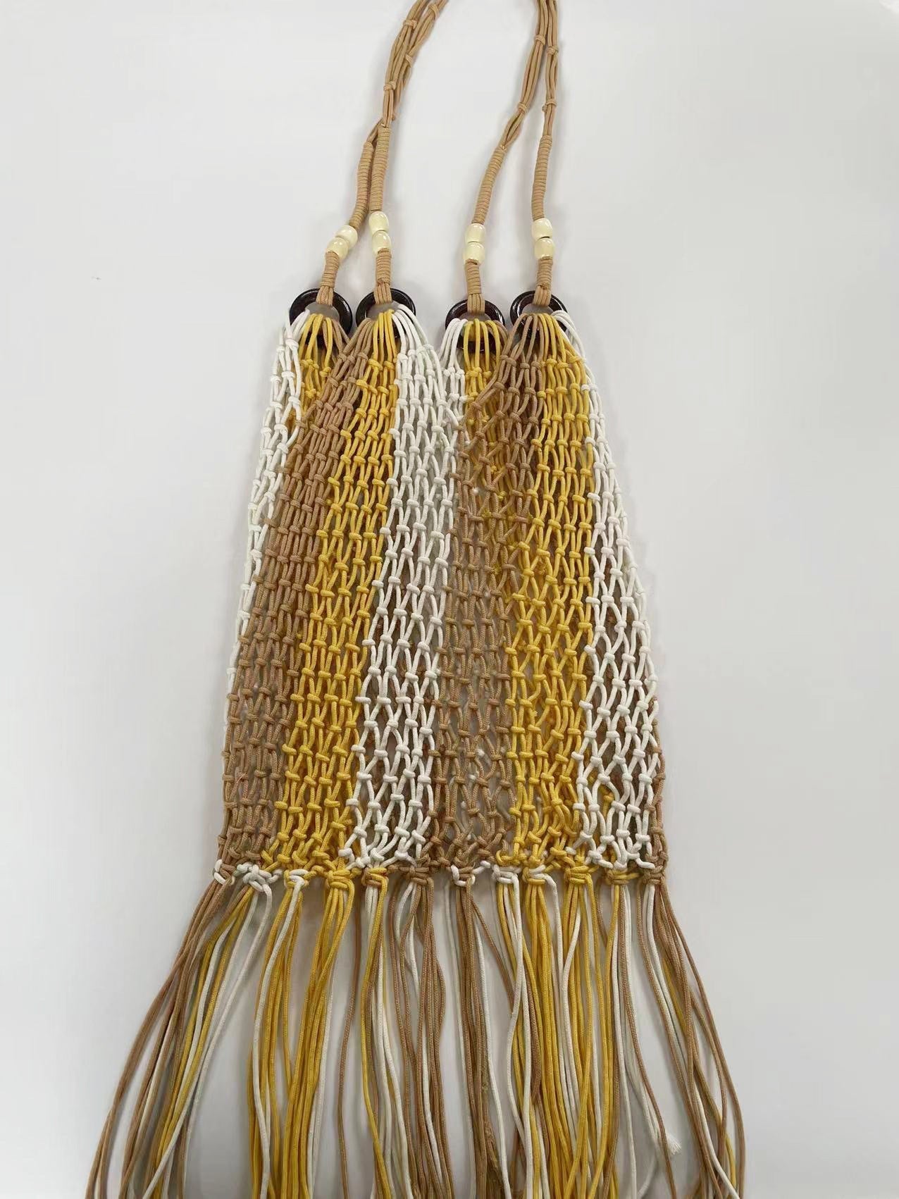 Handmade Shoulder Tassel Woven Bag