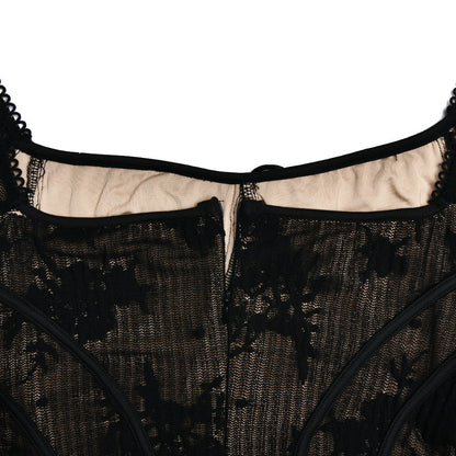 Lace Backless Wrap Floral Sleeves Mini Dress