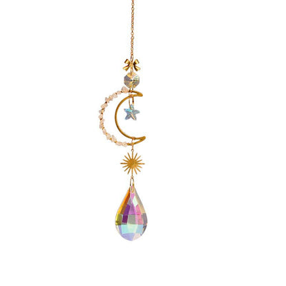 Colorful Sun Moon Hanging Crystal Decoration
