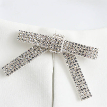 Solid Color Bow Front Backless Halter Top