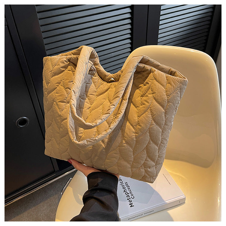 Simple Solid Color Casual Shoulder Bag