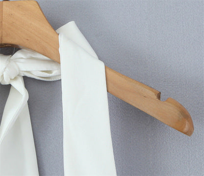 Versatile Solid Color Halter Mini Dress