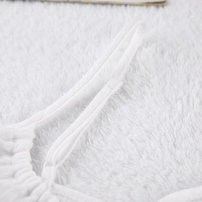 White Loose Casual Sleepwear Sets