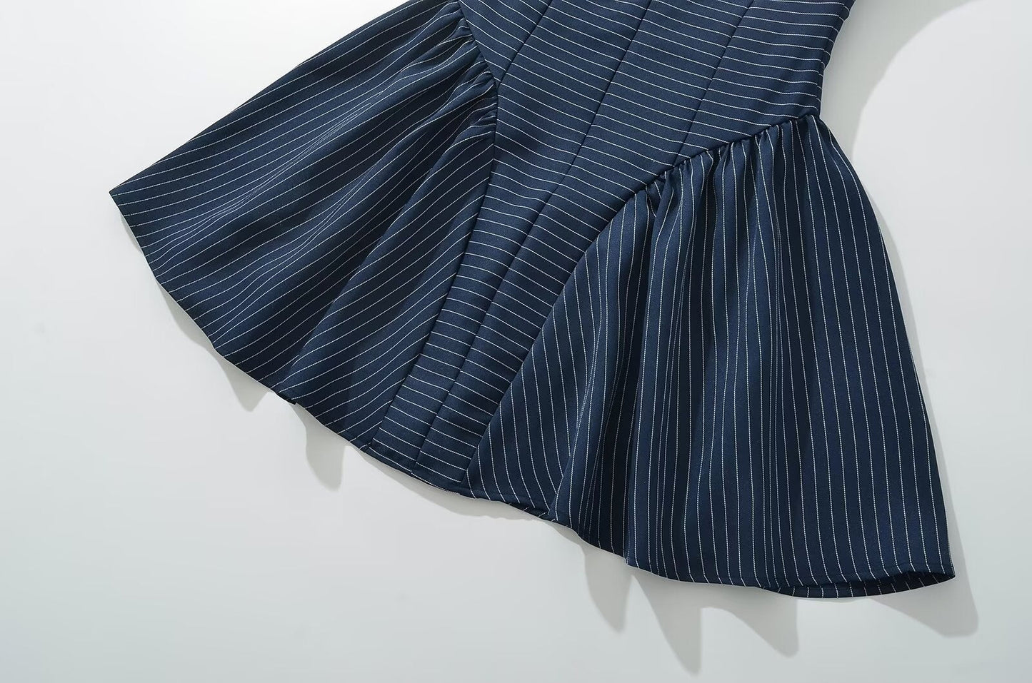 Simple Striped Halter Tie Back Mini Dresses