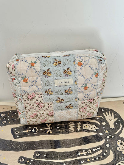 Floral Print Simple Sweet Coametic Bag