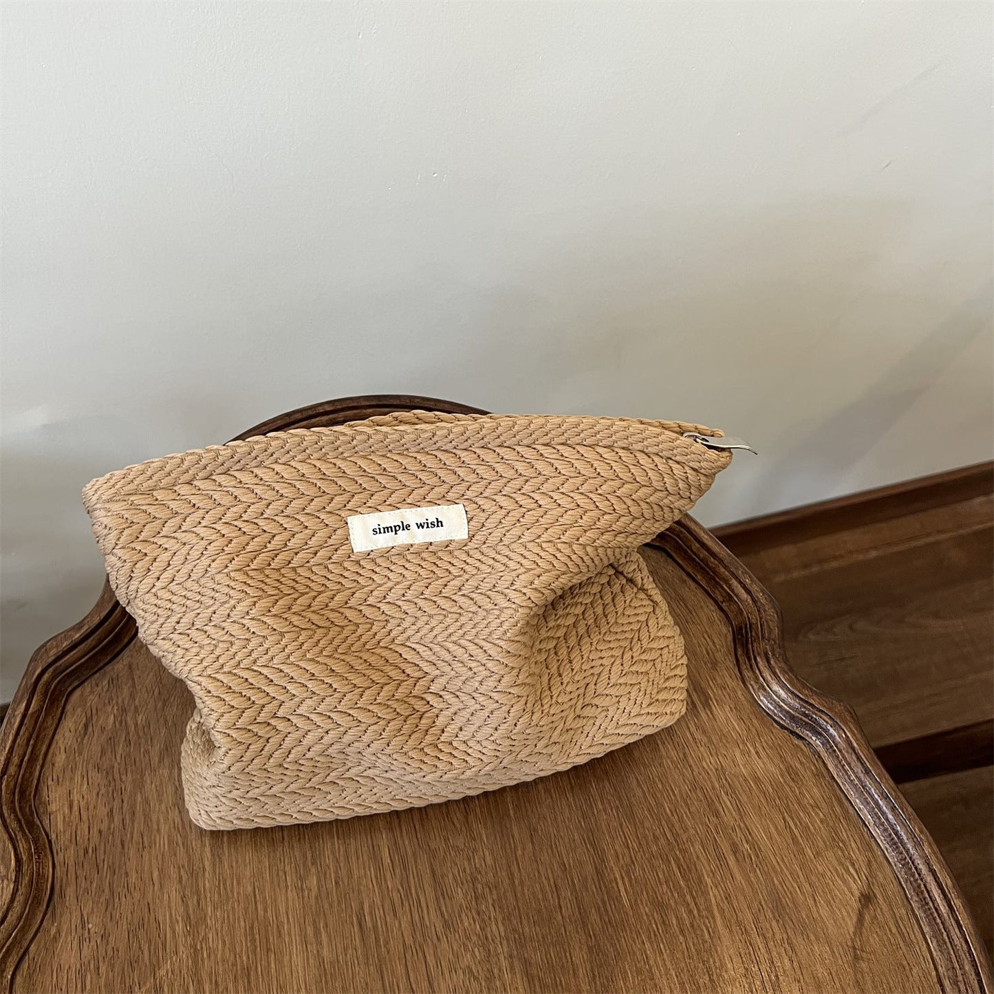 Solid Color Portable Makeup Bag