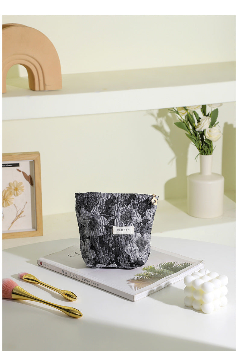 Colorful Embroidery Portable Cosmetic Bag