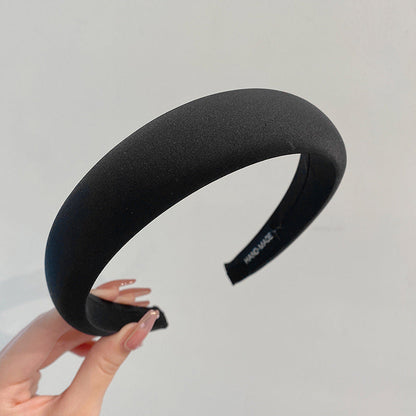 Solid Color Sponge Padded Satin Headbands