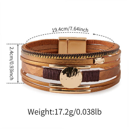 Vintage Layered PU Leather Bracelets