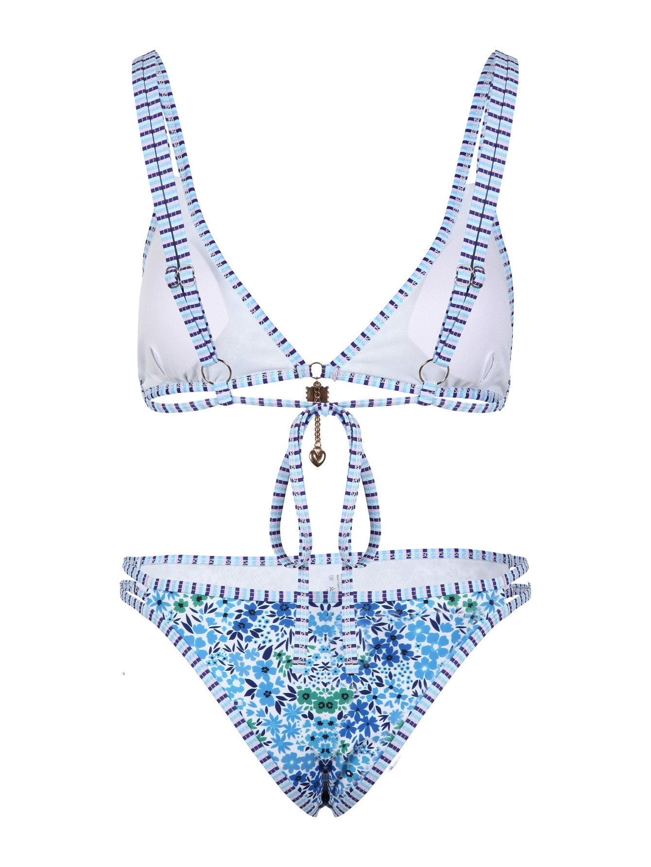 Trendy Floral Printed Bikini Swimwear