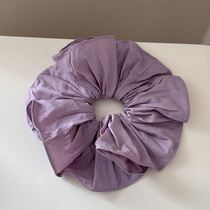 Solid Color Oversized Ruffled Hair Scrunchies