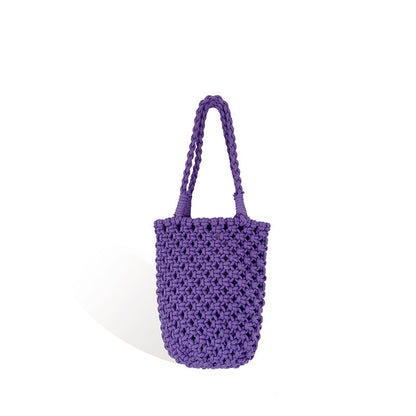 Hollow Out Simple Bucket Woven Bag