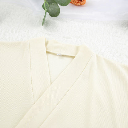 3PCS Waffle Solid Color Homewear Sets