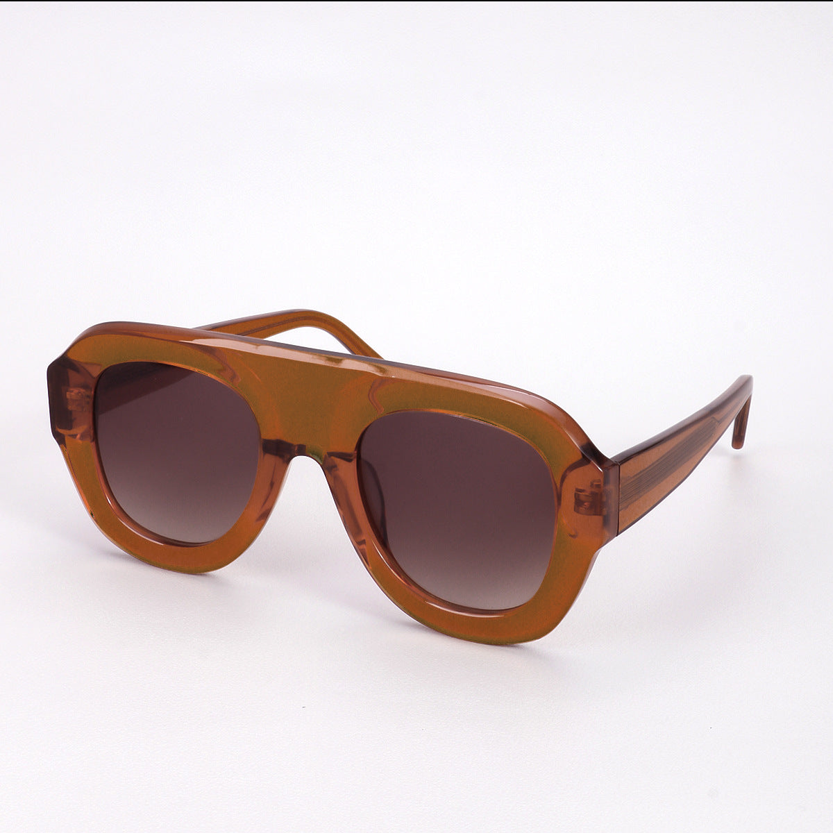 Retro Oversized Square Acetate Sunglasses