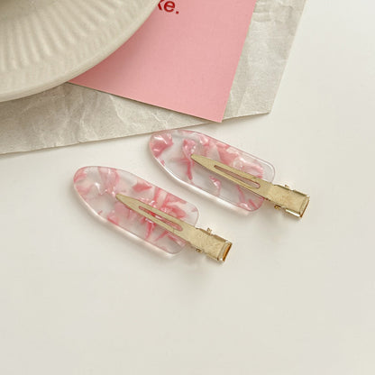 2+ 2Pcs Simple Sweet Pink Hair Clips
