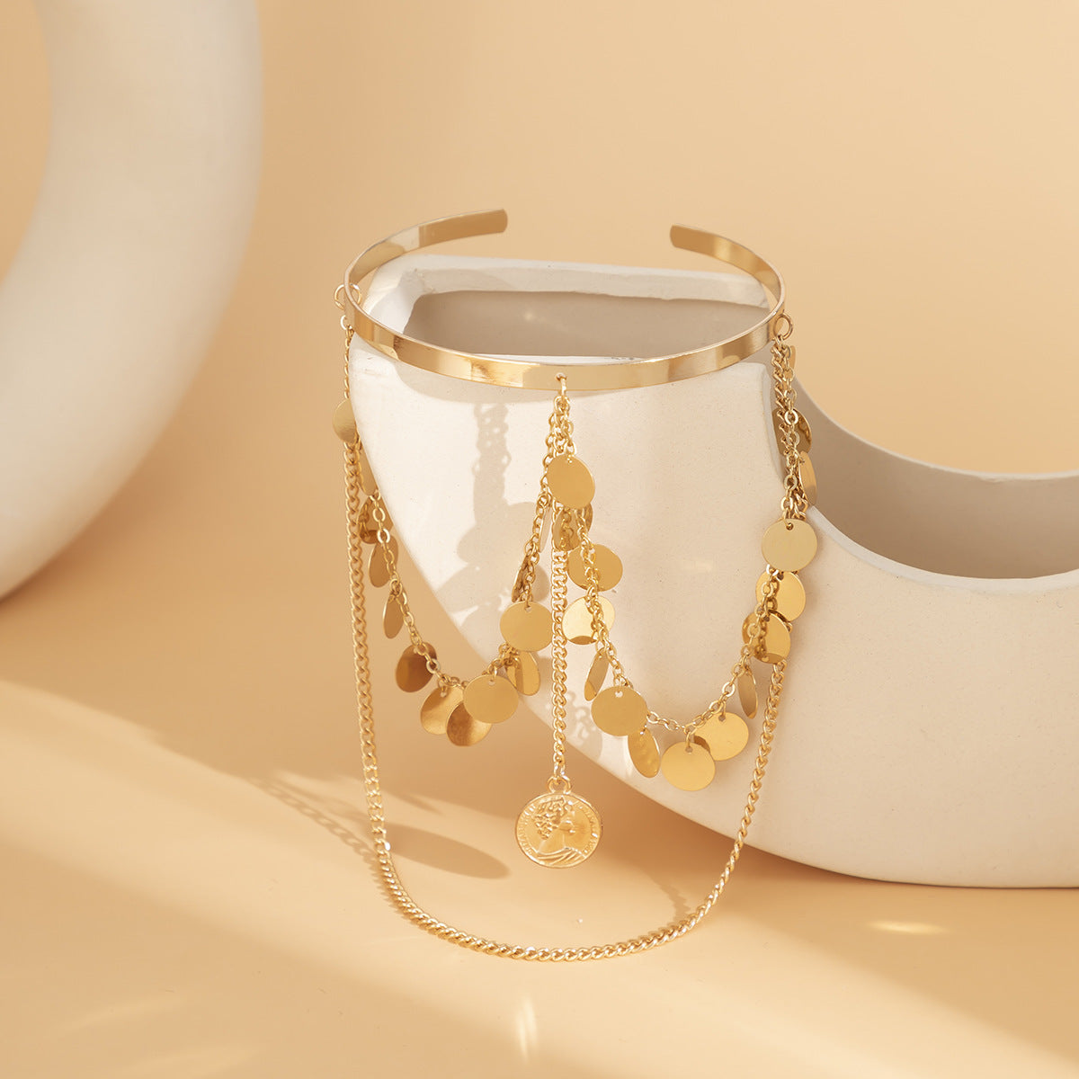 Vintage Punk Tassel Chain Arm Cuff