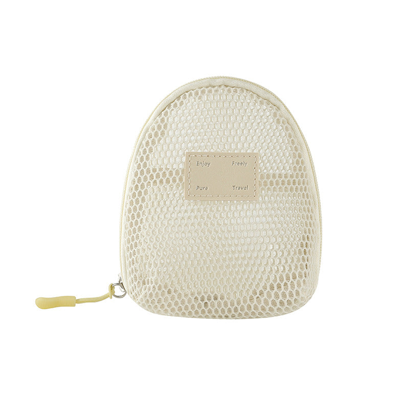Solid Color Mesh Mini Make Up Bags