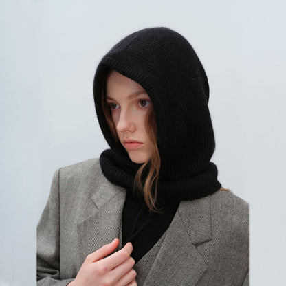 Solid Color Simple Sweet Plushed Hat Scarve