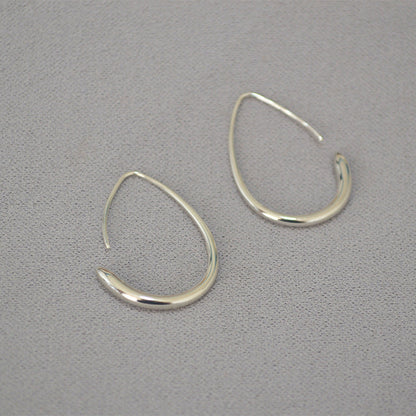 Trendy Geometric Teardrop Hoop Earrings
