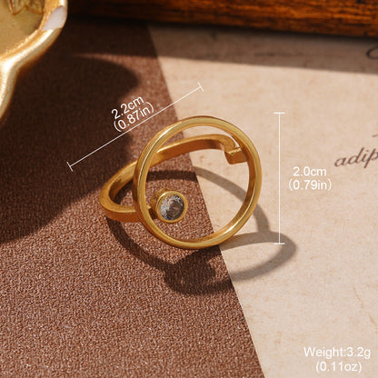 Vintage Irregular Geometric Chunky Band Ring