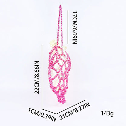 Pink Beads Hollow Out Shoulder Bags