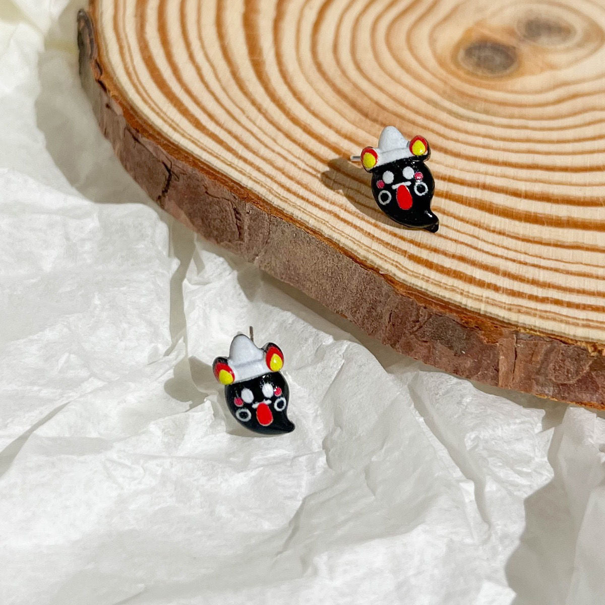 Cute Mini Pumpkin Ghost Halloween Stud Earrings