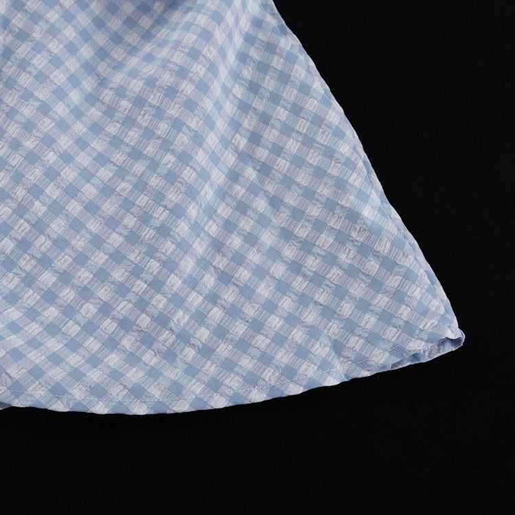 Elegant Plaid Long Sleeve A-Line Dress