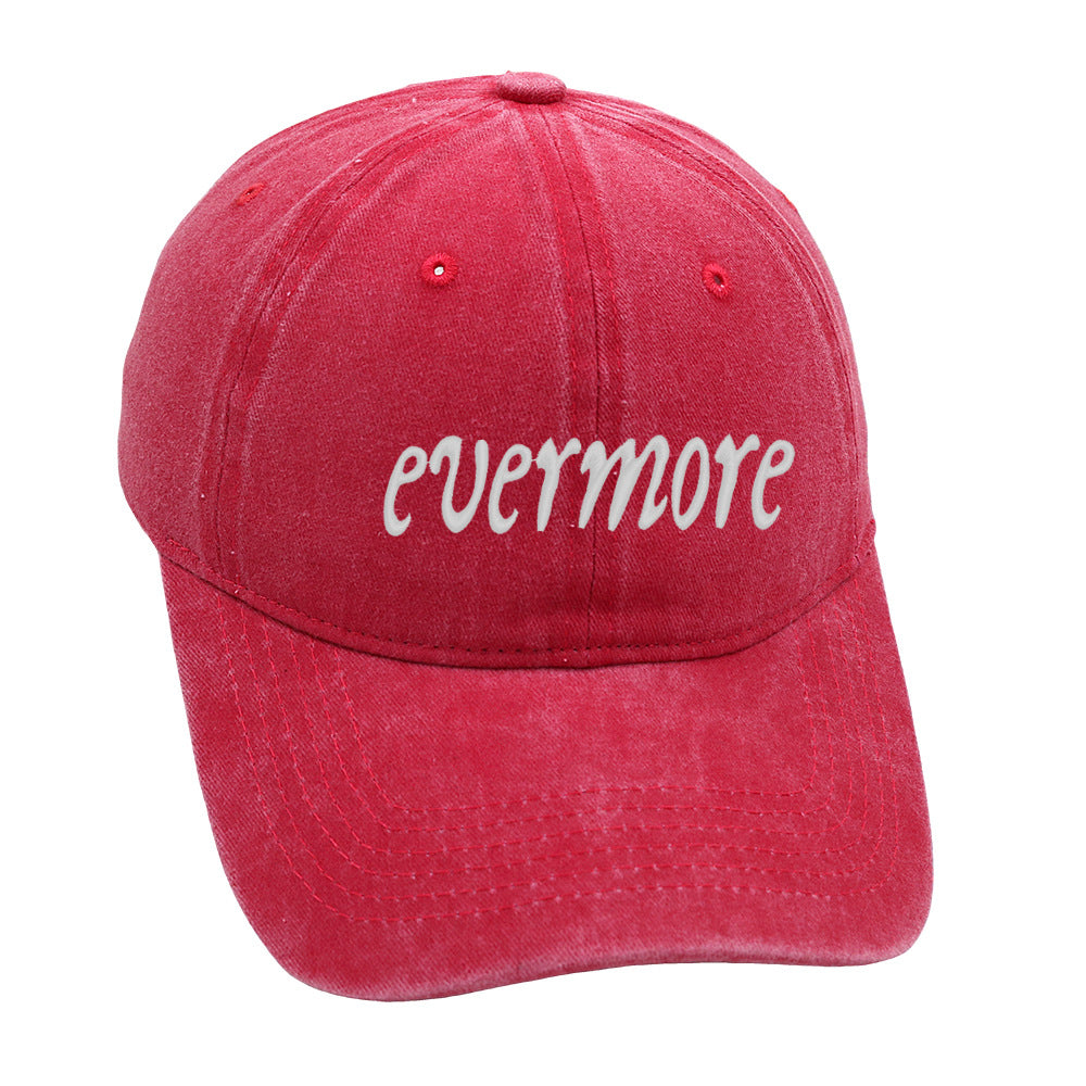 Distressed Letter Embroidered Baseball Caps